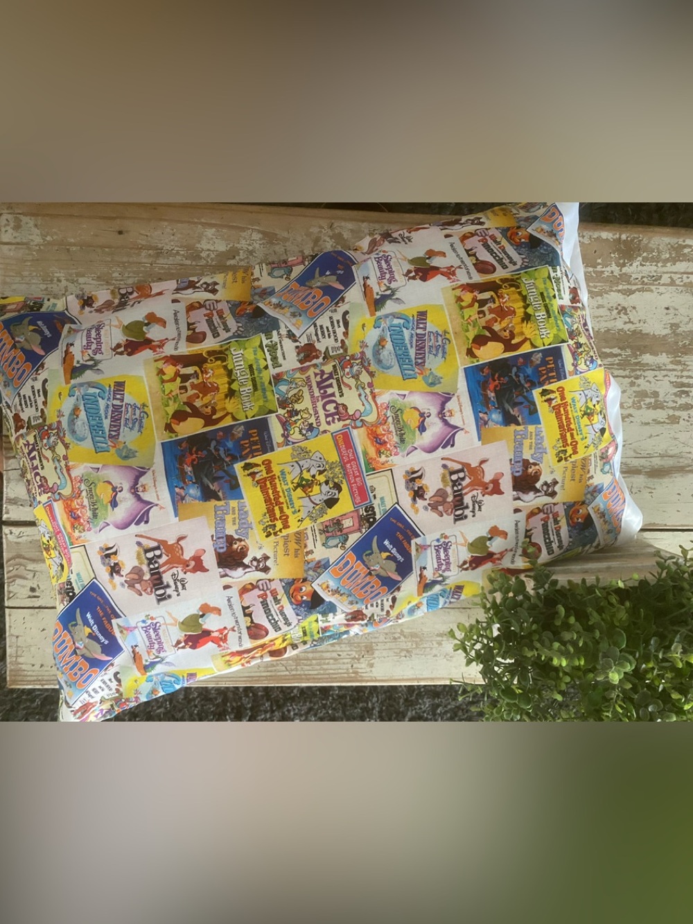 Disney Retro Movie Poster standard pillow case